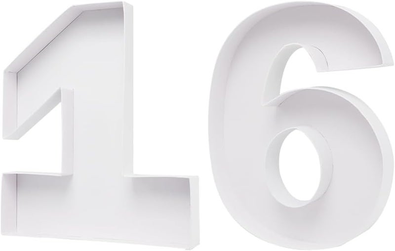 WENPACK 12" Fillable Cardboard Number Shaped Gift Grazing Charcuterie Board Paper Container (16) - Image 2